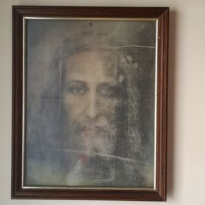 Vintage hologram Jesus framework